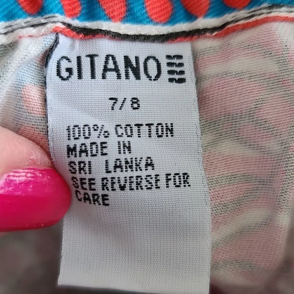Gitano Denim Skirt if Fun Stripes! 7/8 NWT
